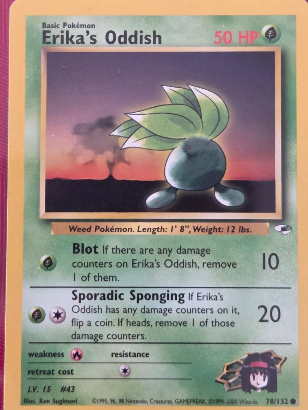 2000, POKEMON, ERIKA'S ODDISH CARD!!!